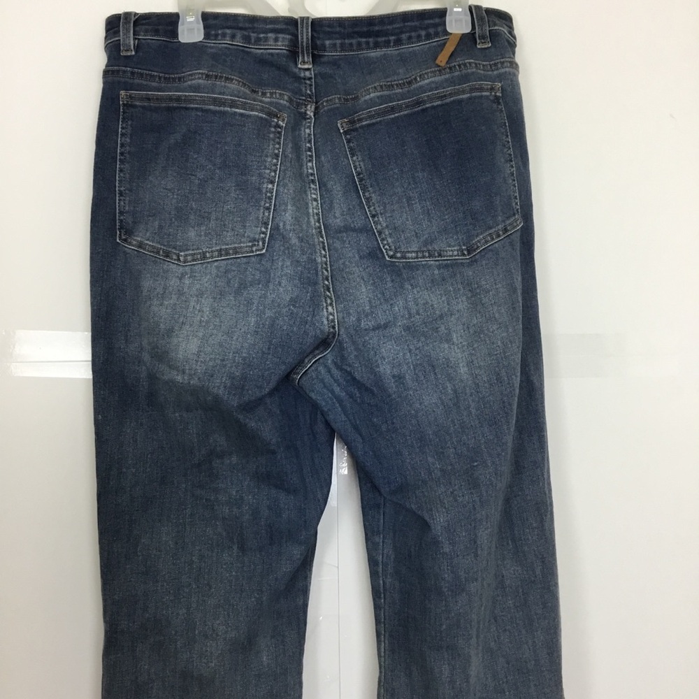 Soft Surroundings Denim Boot-Cut Jeans with Embroidered Floral Detail - Blue - Picture 8 of 12